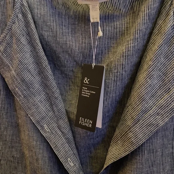 Eileen Fisher Gray Button-Down Dress - Picture 8 of 11